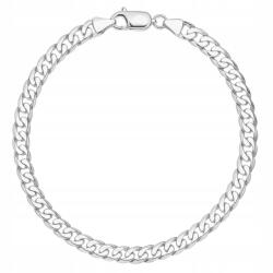Larezo Kubáns Páncél Bracelet Férfiaknak Rodinált 21cm Tömör Kovácsolt 3mm 925 Ezüst (bransoletka pancerka srebrna męska rodowana 3)