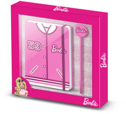 Barbie rózsaszín napló + toll szett - 22.4cm X 23.2cm X 2.2cm (evi_07809)