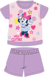 Minnie egér Nyári rövid ujjú pamut baba pizsama - Disney Minnie egér - csillagos - világoslila - 92 (evi_MIN-2022-0122_vli_92)
