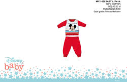  Disney Mickey egér baba pizsama - jersey pamut pizsama - piros - 92 (evi_MIC1428_pir_92)