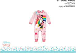 Minnie egér Disney Minnie egér baba rugdalózó - galléros - világosrózsaszín-rózsaszín - 1-3 hónapos babának (evi_MIXGIRL1610_vro-roz2_1-3)