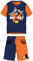  Disney Mickey egér pamut nyári együttes - póló-rövidnadrág szett - narancssárga-sötétkék - 110 (evi_MIC0425_110)