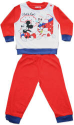 Mickey egér Hosszú vékony pamut baba pizsama - Mickey egér - Jersey - piros - 98 (evi_MIC-2022-0119_pir_98)