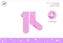  Unikornis csúszásgátlós meleg téli zokni gyerekeknek - sherpa zokni - világosrózsaszín - 31-34 (evi_UNI-2044-1058_31-34)