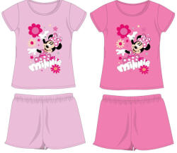  Disney Minnie egér pamut nyári együttes - póló-rövidnadrág szett - rózsaszín - 122 (evi_MIN1391_roz_122)