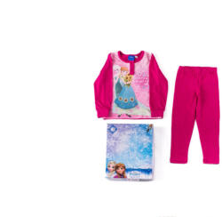  Hosszú vékony pamut gyerek pizsama - Jégvarázs - 104 - pink (evi_FRO115_pin_104)