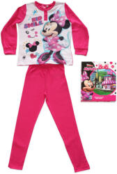 Minnie egér Hosszú vékony pamut gyerek pizsama - Minnie egér - Jersey - pink - 128 (evi_MIN-2022-0001-02_pin_128)