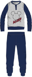  Disney Mickey egér férfi vékony pamut pizsama - jersey pizsama - világosszürke-sötétkék - XL (evi_MIC0313_XL)