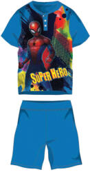 Pókember Nyári rövid ujjú gyerek pamut pizsama - Pókember - Super Hero felirattal - középkék - 110 (evi_SP-2022-0034-35_kke_110)