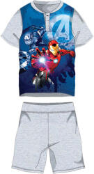  Nyári rövid ujjú gyerek pamut pizsama - Bosszúállók - szürke - 98 (evi_AVE-2022-0203-04_szu_98)