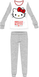  Hello Kitty női vékony pamut pizsama - jersey pizsama - világosszürke - S (evi_HK0277_S)