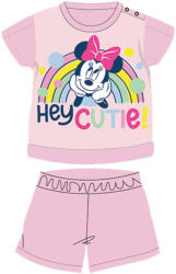  Nyári rövid ujjú pamut baba pizsama - Disney Minnie egér - világosrózsaszín - 80 (evi_MIN-2022-0123_vro_80)