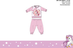  Unikornis baba pizsama - jersey pamut pizsama - világosrózsaszín - 86 (evi_UNI1427_vro_86)