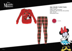 Minnie egér Téli vastag pamut gyerek pizsama - flanel pizsama - Disney Minnie egér - piros - 116 (evi_MIN-2044-1074_pir_116)