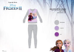 Jégvarázs Téli pamut interlock gyerek pizsama - Disney Jégvarázs - szürke - 128 (evi_FRO-2044-0955_szu_128)