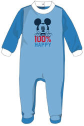  Disney Mickey egér baba velúr rugdalózó - középkék-fehér - 1-3 hónapos babának (evi_MIC-VROMP-0062_kkf_1-3)