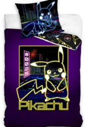  POKÉMON Pikachu NEON őrület ágynemű 100% pamut 140x200 + 70x90 (evi_POK147823-PP)