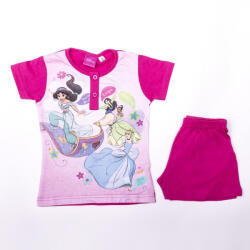 Hercegnők Rövid ujjú pamut gyerek pizsama - Disney Hercegnők - pink - 116 (evi_PRI403_pin_116)