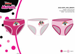 Minnie egér 3 darabos kislány pamut bugyi - Disney Minnie egér - 122-128 (evi_MIN-2022-0674_122-128)