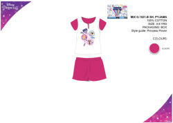  Disney Hercegnők nyári rövid ujjú gyerek pizsama - pamut pizsama - pink - 104 (evi_PRI1521_104)