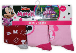  Gyerek pamut bokazokni - 3 pár - Minnie egér - rózsaszín-piros-rózsaszín - 27-30 (evi_MIN4004_27-30)