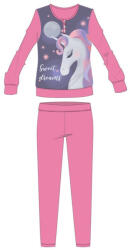  Unikornis téli pamut gyerek pizsama - interlock pizsama - Sweet Dreams felirattal - rózsaszín - 104 (evi_UNI-INTPYJ-0110_roz_104)