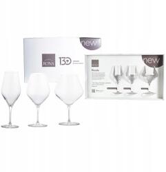 Rona 3 db-os Piccolo pohár szett Pezsgőhöz, Borhoz Ajándék Rona