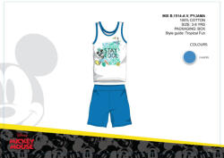  Disney Mickey egér nyári ujjatlan gyerek pizsama - pamut pizsama - világoskék - 98 (evi_MIC1514_98)