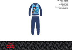  Disney Mickey egér vékony pamut gyerek pizsama - jersey pizsama - sötétkék - 110 (evi_MICK1388_ske_110)