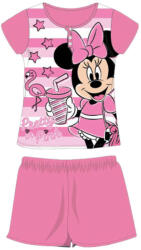 Minnie egér Nyári rövid ujjú gyerek pamut pizsama - Disney Minnie egér - csíkos - rózsaszín - 116 (evi_MIN-2022-0006-05_roz_116)