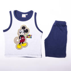 Mickey egér kisfiú pamut nyári együttes - trikó-rövidnadrág szett - sötétkék - 128 (evi_MIC808_ske_128)