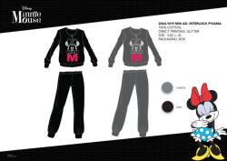 Exity Téli pamut interlock női pizsama - Disney Minnie egér - szürke - M (evi_MIN-2044-1019_szu_M)