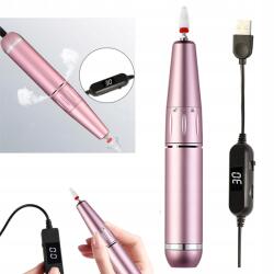  Kompakt Körömmaró Gép Usb Manikűr Pedikűr Kijelzővel Rózsaszín (RogueRaptor)