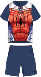  Nyári rövid ujjú gyerek pamut pizsama - Pókember - sötétkék - 128 (evi_SP-2022-0035-34_ske_128)