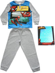  Hosszú vékony pamut gyerek pizsama - Pókember - Jersey - szürke - 110 (evi_SP-2022-0030-31_szu_110)