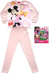  Hosszú vékony pamut gyerek pizsama - Minnie egér pillangókkal - Jersey - világosrózsaszín - 128 (evi_MIN-2022-0001-02_vro_128)
