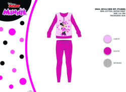 Exity Téli pamut interlock gyerek pizsama - Disney Minnie egér - pink - 122 (evi_MIN-2044-0914_pin_122)