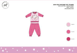  Téli pamut interlock baba pizsama - Unikornis - rózsaszín - 98 (evi_UNI-2044-1043_roz_98)