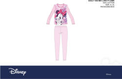 Minnie egér Disney Minnie egér női jersey pizsama - pamut pizsama - világosrózsaszín-lila - XS (evi_MIN1454-MIX_vro-lil_XS)