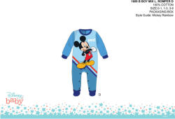 Mickey egér Disney Mickey egér baba rugdalózó - világoskék-sötétkék - 0-1 hónapos babának (evi_MIXBOY1609_vke-ske2_0-1)