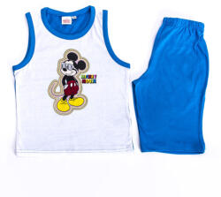 Mickey egér kisfiú pamut nyári együttes - trikó-rövidnadrág szett - középkék - 110 (evi_MIC808_kke_110)