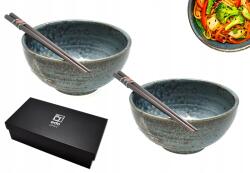 Red Samurai 2 db-os pálcikás tál szett Kom Blue 600 ml Box (6051173)