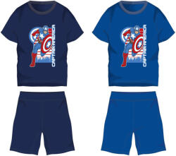  Bosszúállók pamut nyári együttes - póló-rövidnadrág szett - középkék - 128 (evi_AVE1387_kke_128)