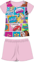  Nyári rövid ujjú gyerek pamut pizsama - Disney Hercegnők - világosrózsaszín - 104 (evi_PRI-2022-0081-82_vro_104)