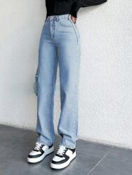 Shein FC27310 Shein Petite Farmer Nadrág Egyenes Magas Derekú (42) M