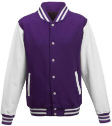 Just Hoods AWJH043 VARSITY KABÁT (awjh043pu/awh-xl)