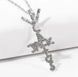  Cactus Jack feliratos nyaklánc ezüst színű, strasszköves díszítéssel