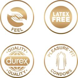 Durex Nude No Latex 20 db latexmentes, vékony óvszerek (DU043B)