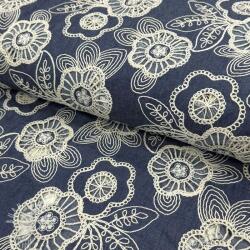  Pamutvászon JEANS EMBROIDERY Niva design A