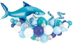 PartyDeco Ghirlandă de baloane - Albastru rechin 150 x 95 cm